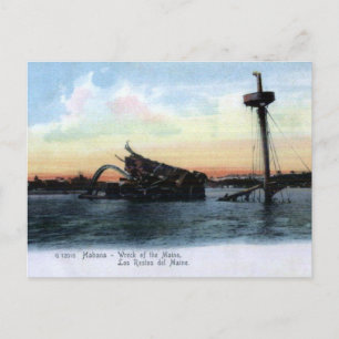 Wrak van de Maine Briefkaart