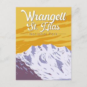 Wrangell St. Elias Nationaal Park Illustratie Kuns Briefkaart