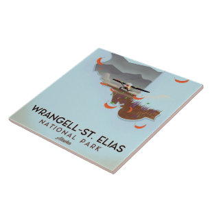 Wrangell-St. Elias National Park Alaska poster Tegeltje