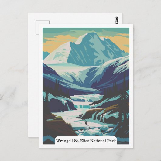 Wrangell-St. Elias National Park, Alaska, Verenigd Briefkaart (Voorkant / Achterkant)