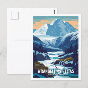 Wrangell St Elias National Park Alaska, Verenigde Briefkaart