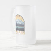 Wrangell St Elias National Park Emblem Matglas Bierpul (Voorkant links)