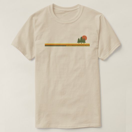 Wrangell-St. Elias National Park Pine Trees Sun T-shirt (Design voorkant)