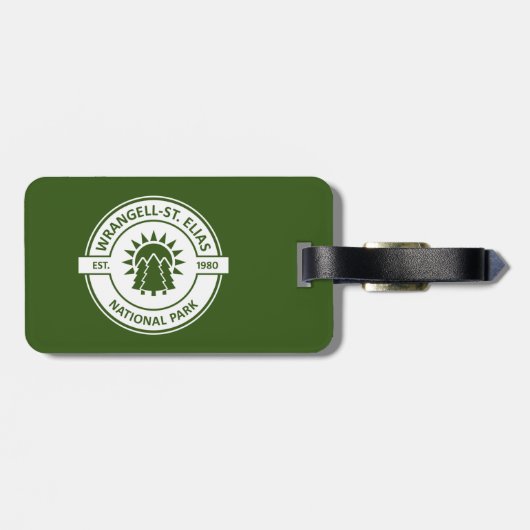 Wrangell-St. Elias National Park Sun Trees Bagagelabel (Achterkant horizontaal)