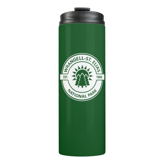 Wrangell-St. Elias National Park Sun Trees Thermosbeker (Voorkant)