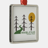 Wrangell-St. Elias National Park Trail Metalen Ornament (Rechts)