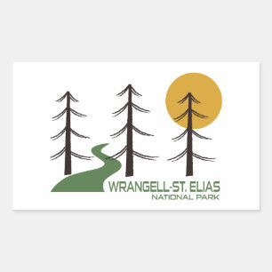Wrangell-St. Elias National Park Trail Rechthoekige Sticker