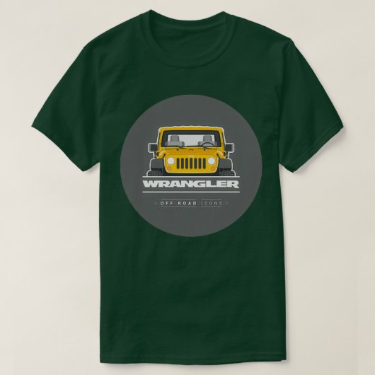 Wrangler gele badge t-shirt (Design voorkant)