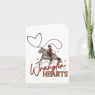 Wranglin Hearts Cowboy Western Valentijnskaarten Kaart