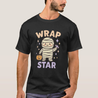 Wrap Ster Mummie Pastel Retro Halloween Groovy Her T-shirt