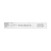 Wraparound Happy Holidays Étiquette de adresse Sil (Individuel)