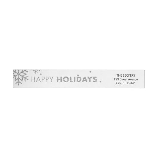 Wraparound Happy Holidays Étiquette de adresse Sil (Individuel)