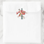 Wraplamp met plastic Man Ronde Sticker (Tas)