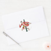 Wraplamp met plastic Man Ronde Sticker (Envelop)