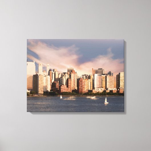 Wrapped Canvas NYC Lower Manhattan Skyline Afdruk (Voorkant)