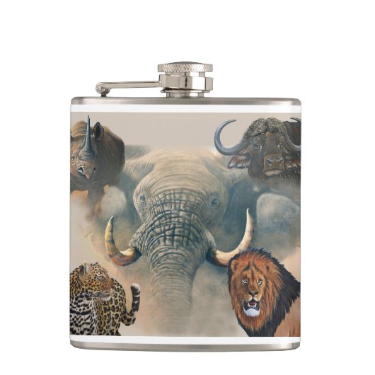 Wrapped Flask - Grote Vijf Heupfles (Voorkant)