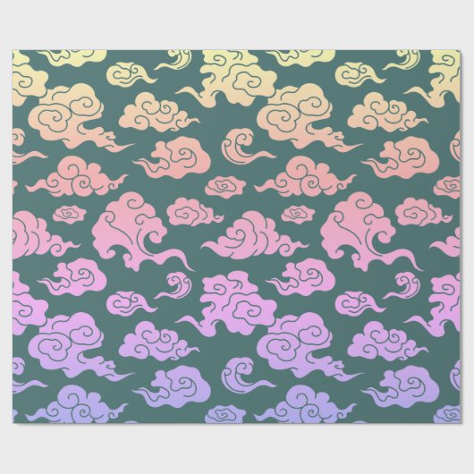 Wrappen, CHINESE CLOUD PATROON Cadeaupapier (Vlak)