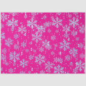 Wrapping Paper, Bright Fuchsia Snowflakes Tissuepapier (Voorkant)