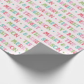 Wrapping Paper Christmas Merry And Bright Cadeaupapier (Hoek)