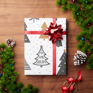 Wrapping Paper Christmas Winter Christmas Tree Cadeaupapier