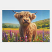 Wrapping Paper Decoupage 3 Highland Cow Designs  (Voorkant 2)