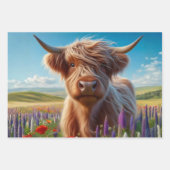 Wrapping Paper Decoupage 3 Highland Cow Designs  (Voorkant)