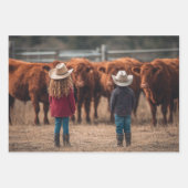 Wrapping Paper Decoupage Farm Kids & Cattle  (Voorkant 2)