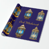 Wrapping Paper-Eid Mubarak Wrapping Paper Cadeaupapier (Uitgerold)