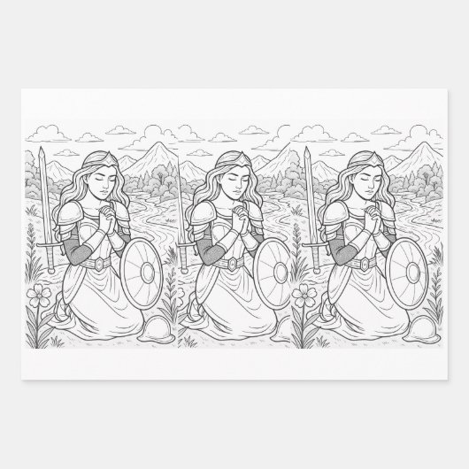 Wrapping Paper Flat Sheet Set of 3 (Voorkant)