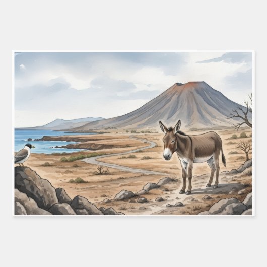 Wrapping Paper Flat Sheet Set of 3 :Morabeza (Voorkant)