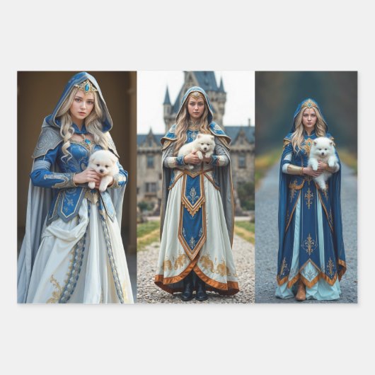 Wrapping paper France meets Asia & Butterflies (Voorkant)