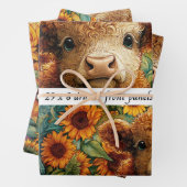 Wrapping Paper Highland Sunflower Drawer Panels  (In situ)