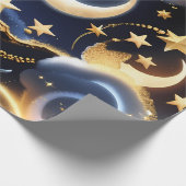 Wrapping Paper – Luxury Celestial Moon Phases Cadeaupapier (Hoek)