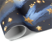 Wrapping Paper – Luxury Celestial Moon Phases Cadeaupapier (Rol Hoek)