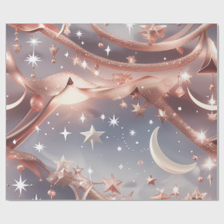 Wrapping Paper – Luxury Marble White Celestial Moo Cadeaupapier