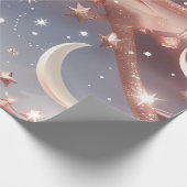 Wrapping Paper – Luxury Marble White Celestial Moo Cadeaupapier (Hoek)