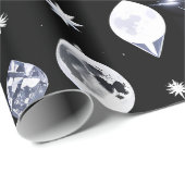 Wrapping Paper - Luxury Onyx Celestial Moon Cadeaupapier (Rol Hoek)