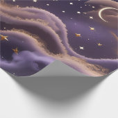 Wrapping Paper – Luxury Smoky Celestial Moon Cadeaupapier (Hoek)