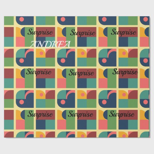 Wrapping Paper - Modern Abstract Geometric Pattern Cadeaupapier (Vlak)
