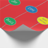 Wrapping Paper ORNAMENS Merry Kerstmis" Cadeaupapier (Hoek)