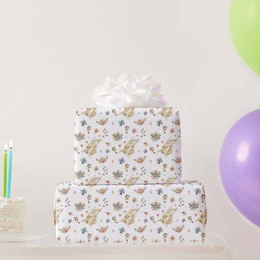 Wrapping Paper - Rabbits Pattern Cadeaupapier (Feestgeschenken)