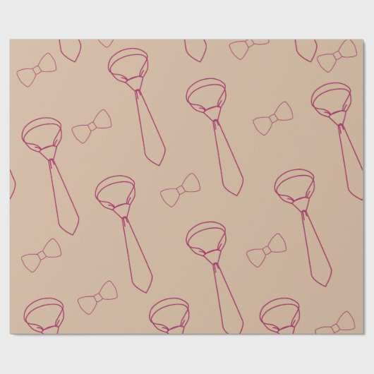 Wrapping paper with a tie and bow cadeaupapier (Vlak)