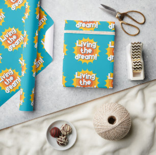 Wrapping papier 'de droom leven' voor gepensioneer