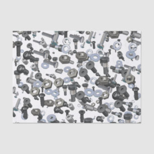 Wrapping Weefsel - Noten en bouten Tissuepapier