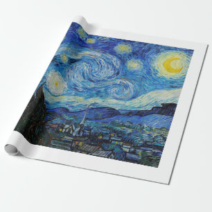 WRAPPINGSPAPIER : De STERRENNACHT : VAN GOGH Cadeaupapier