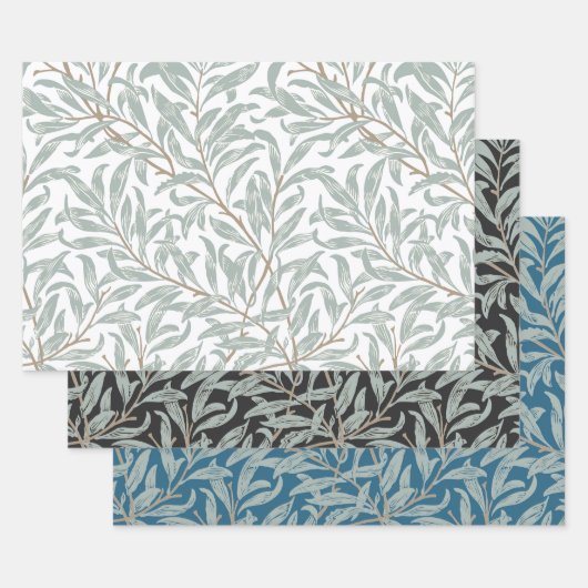 WRAPPINGSPAPIER : WILLIAM MORRIS : WILLOW INPAKPAPIER VEL (Set)