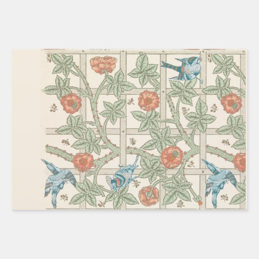 WRAPPORTEUR : WILLIAM MORRIS : TRELLIS INPAKPAPIER VEL (Voorkant 2)