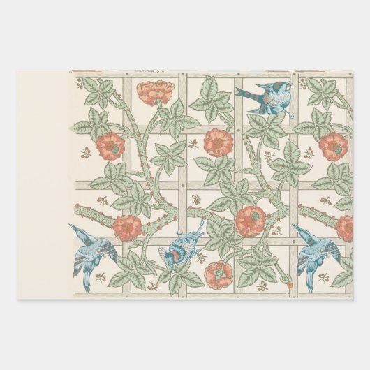 WRAPPORTEUR : WILLIAM MORRIS : TRELLIS INPAKPAPIER VEL (Voorkant)