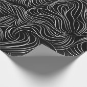 Wrapppapier met witte kromme lijnen cadeaupapier (Hoek)