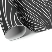 Wrapppapier met witte kromme lijnen cadeaupapier (Rol Hoek)